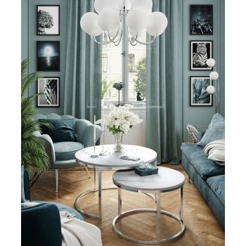 Couchtisch 2in1 CIRI CHROM LEVANTO