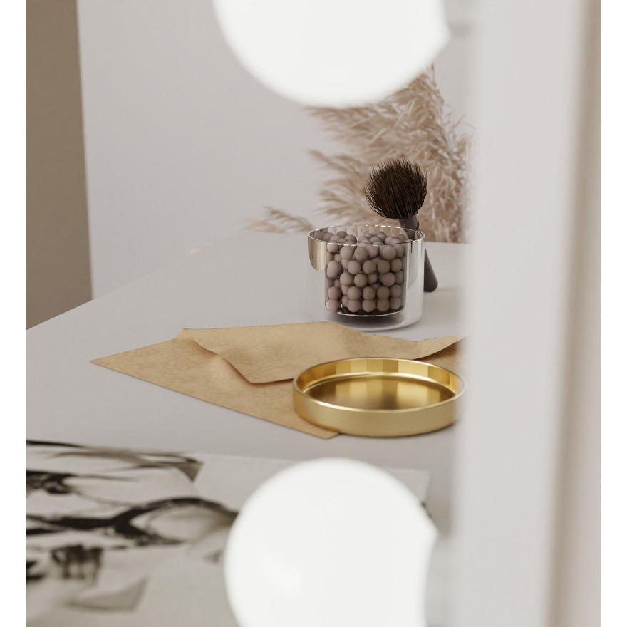 Schminktisch ELLIE mit Spiegel und Beleuchtung