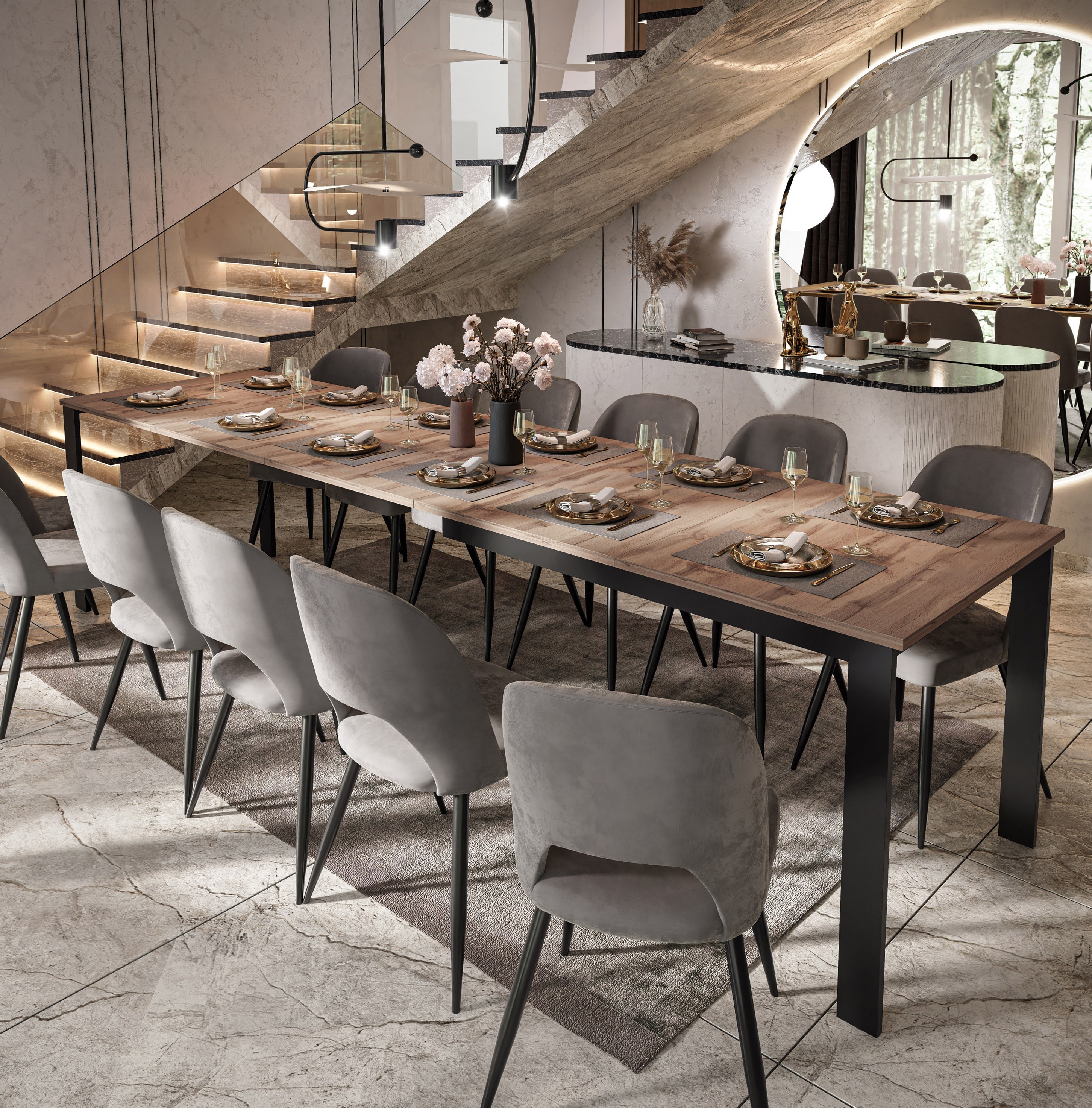 Ausziehbarer Tisch ART LOFT 125-302 cm