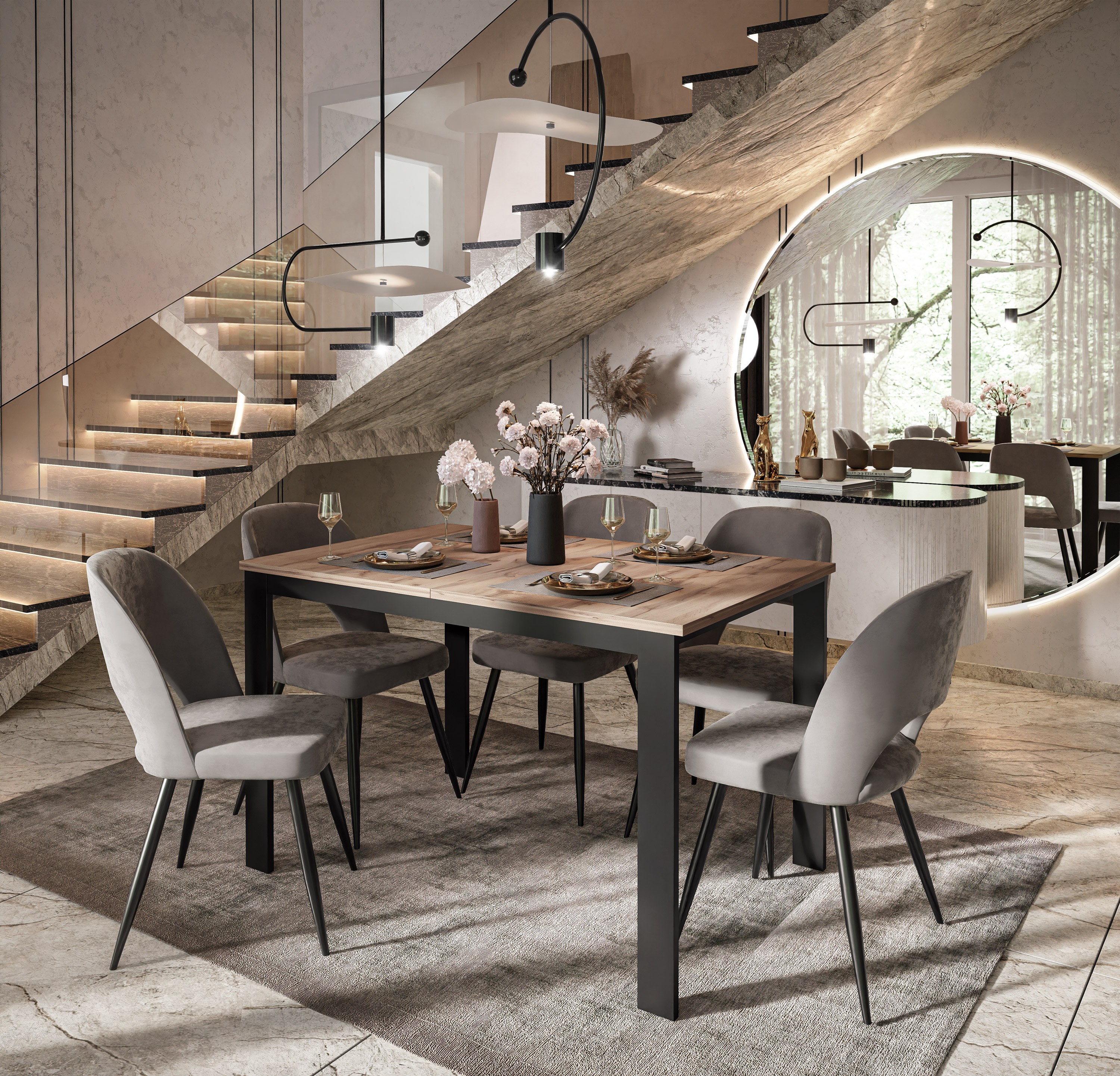 Ausziehbarer Tisch ART LOFT 125-302 cm