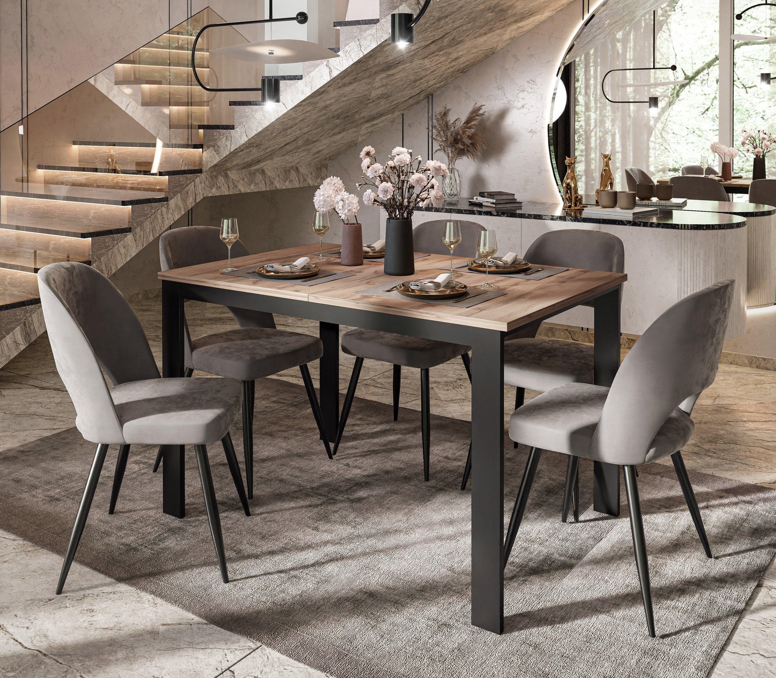 Ausziehbarer Tisch ART LOFT 125-302 cm