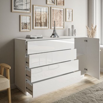 Komoda LINA II Weiß hochglanz Komoda LINA II Weiß hochglanz
