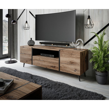 TV-Schrank ONYX LOFT auf Beinen 158 cm Flagstaff Eiche