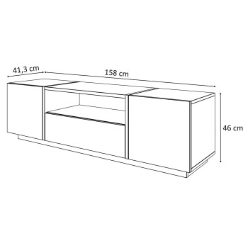 TV-Schrank ONYX LOFT 158 cm Flagstaff Eiche