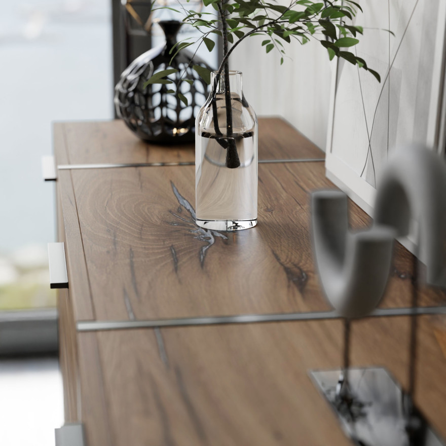 Kommode mit Schubladen ONYX LOFT Flagstaff Eiche