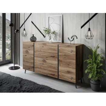 Kommode mit Schubladen ONYX LOFT auf Beinen Flagstaff Eiche Kommode mit Schubladen ONYX LOFT auf Beinen Flagstaff Eiche