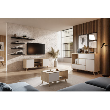 TV-Schrank CHICAGO II puccini Eiche weiß