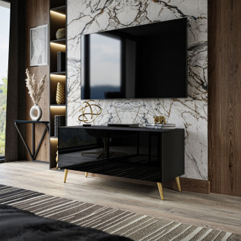 TV-Schrank AURA 100 schwarz hochglanz
