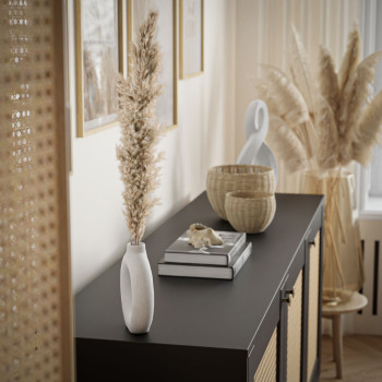 Dreitürige Kommode VIENNA 3D mit Wiener Geflecht