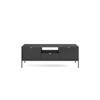 CORTADO schwarz-mattes Wohnzimmermöbel-Set