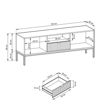 CORTADO schwarz-mattes Wohnzimmermöbel-Set