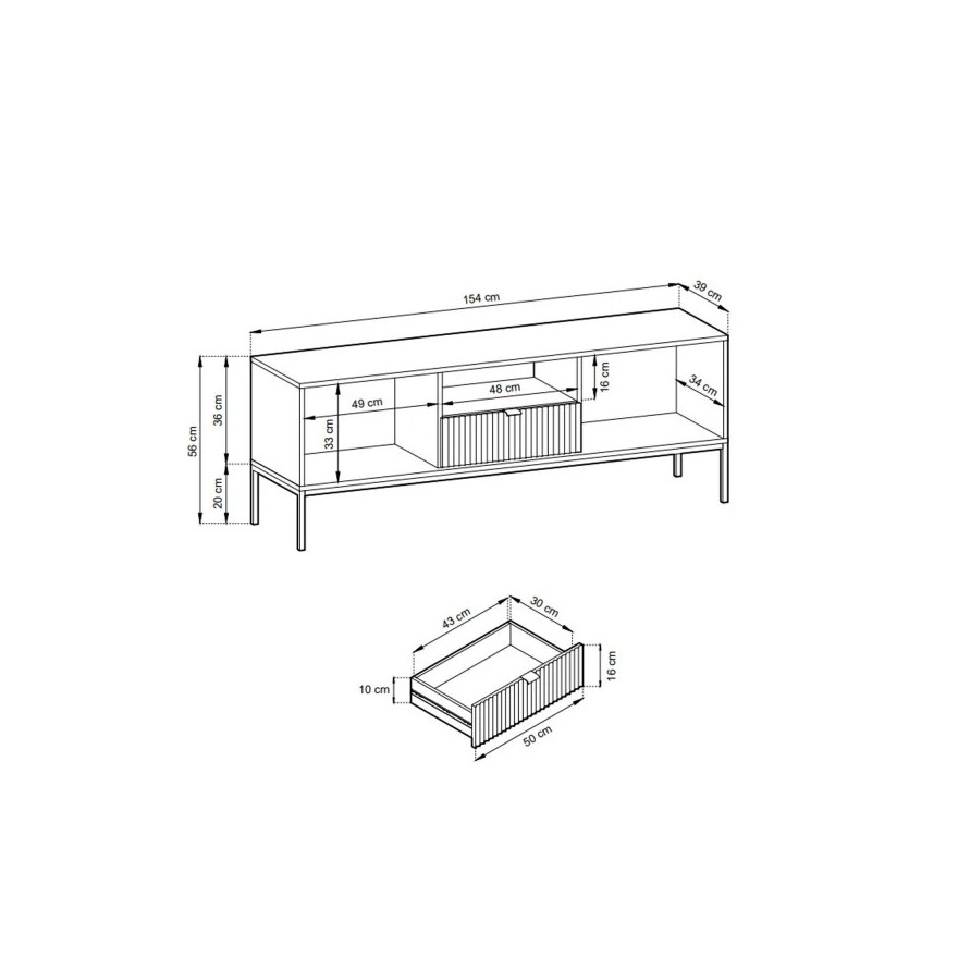 CORTADO schwarz-mattes Wohnzimmermöbel-Set