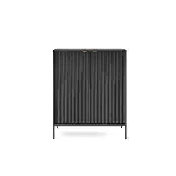 CORTADO II Wohnzimmer-Möbelset mattschwarz