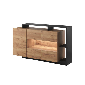 ALVO Kommode Anthrazit Craft Eiche