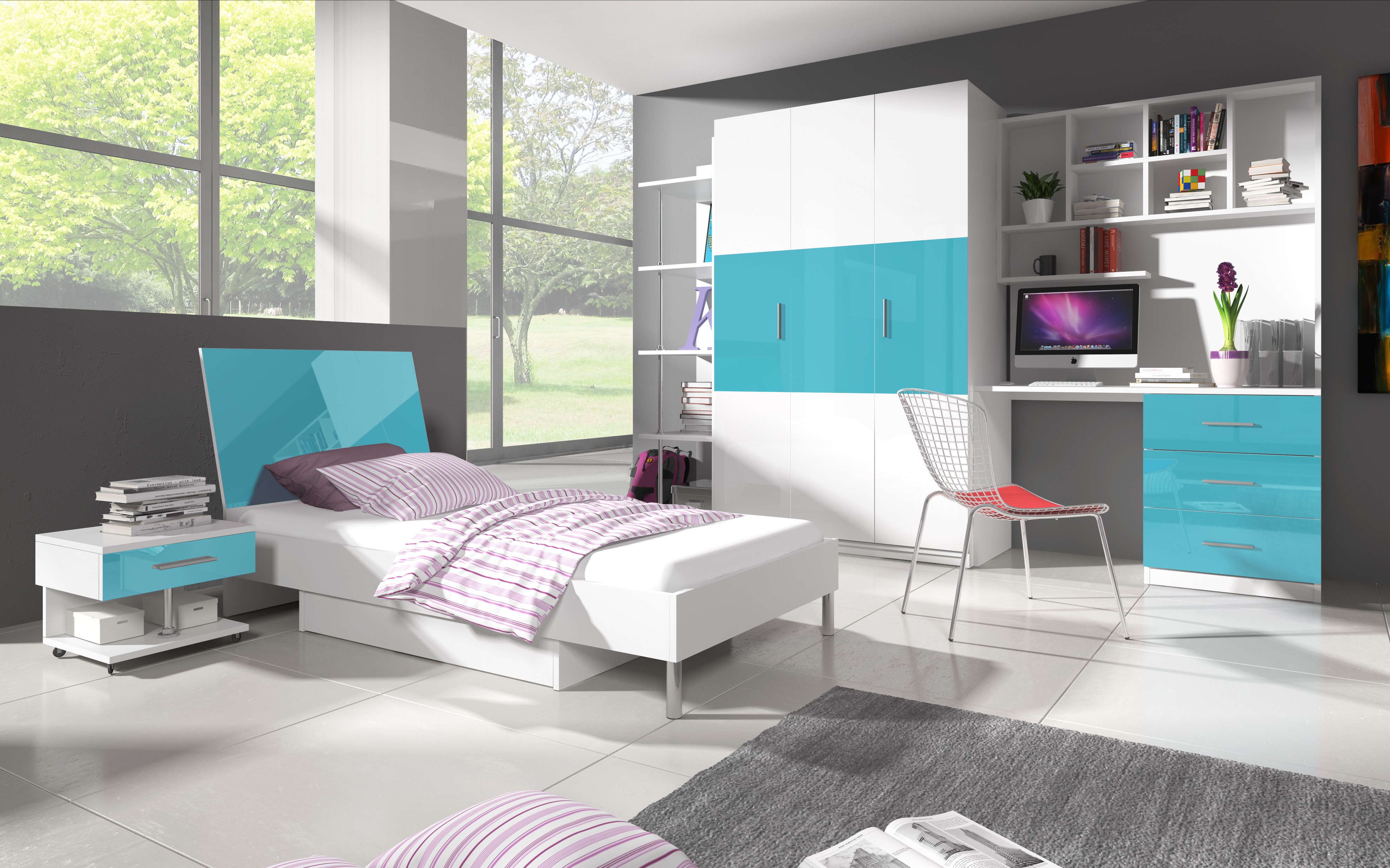 Jugendbett RAJ 3, Hochglanz