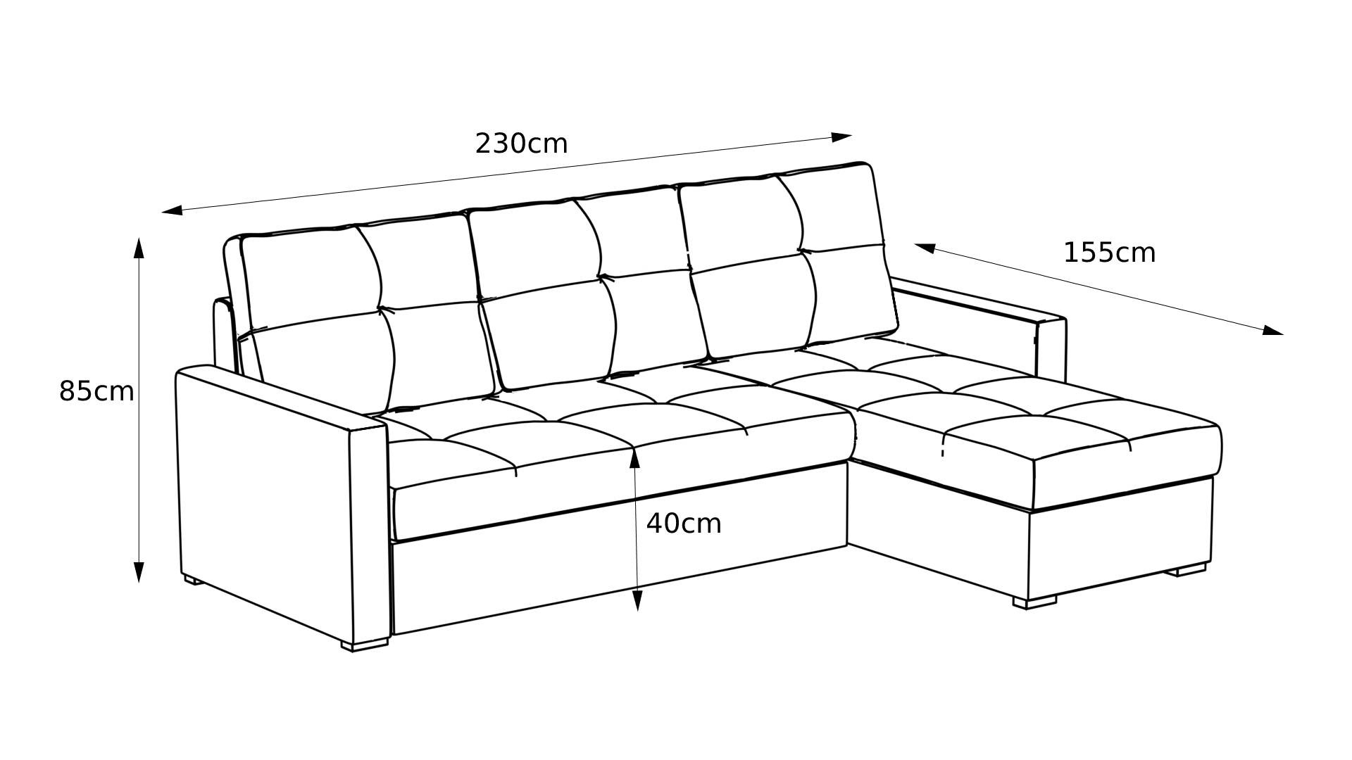 Polsterecksofa SCANDI mit Schlaffunktion