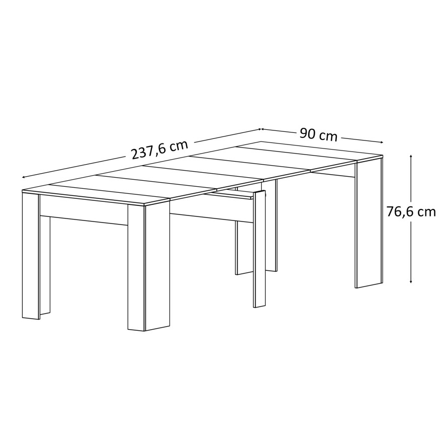 TISCH - KONSOLE 237 AUSZIEHBAR