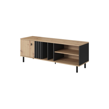 RTV-Schrank MADDIE 138 cm Eiche artisan anthrazit