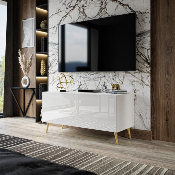 TV-Schrank AURA 100 Weiß hochglanz