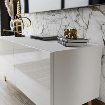 TV-Schrank AURA 100 Weiß hochglanz