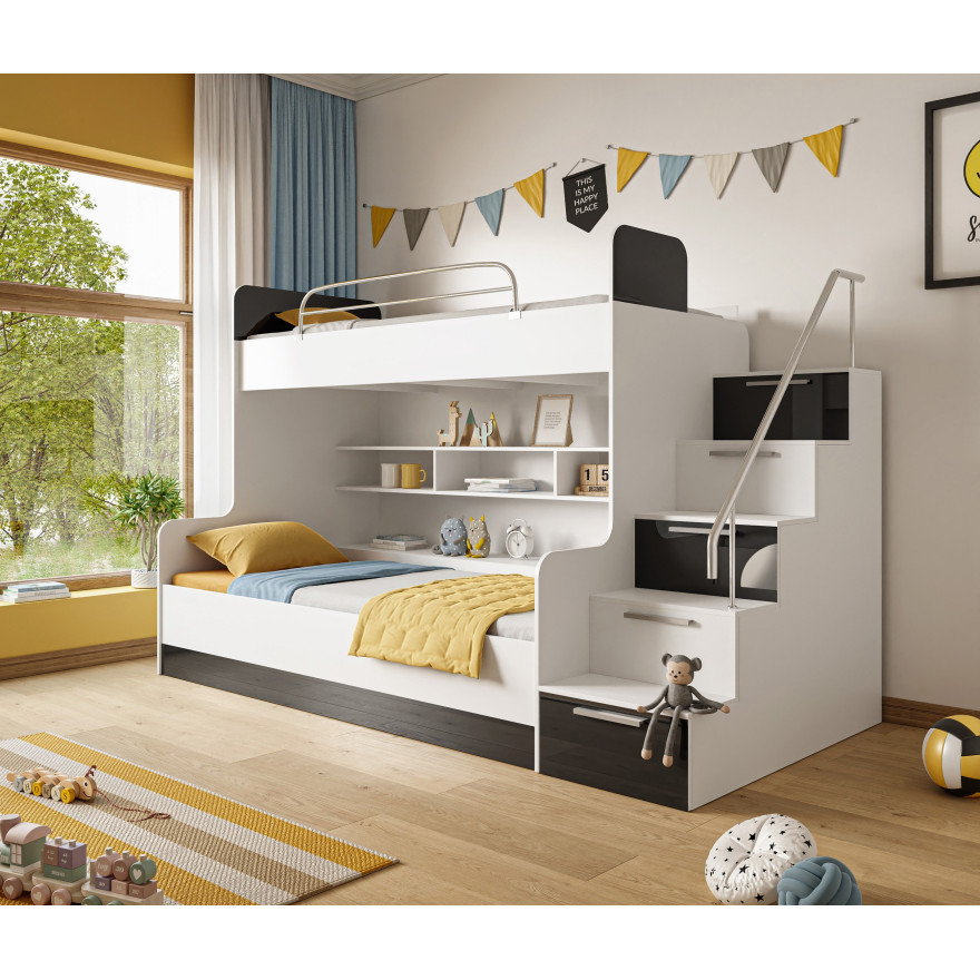 Kinderetagenbett KIDDO 2 Hochglanz