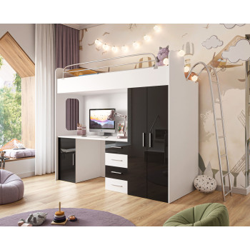 Kinderetagenbett KIDDO 4D Hochglanz