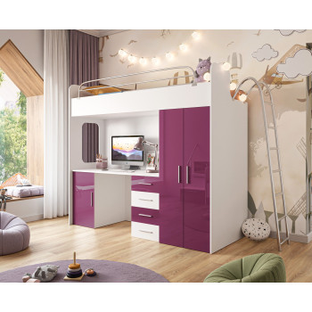 Kinderetagenbett KIDDO 4D Hochglanz