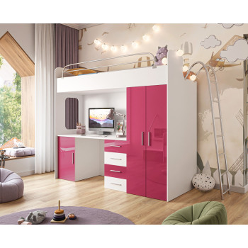 Kinderetagenbett KIDDO 4D Hochglanz