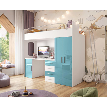 Kinderetagenbett KIDDO 4D Hochglanz