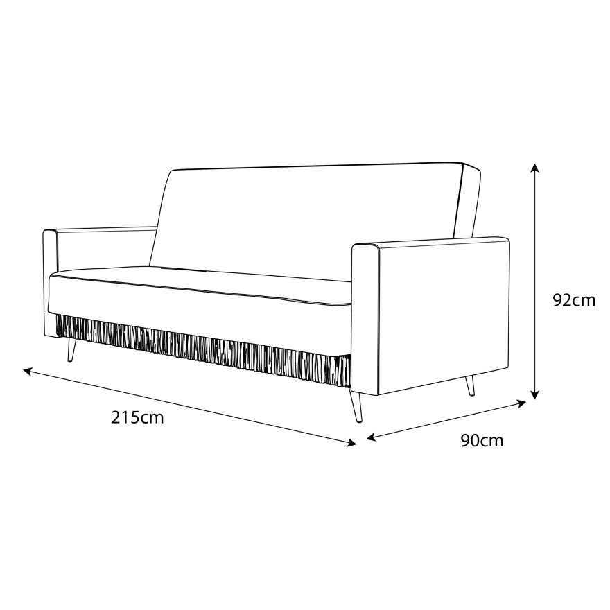 Gepolstertes Sofa VANITY mit Schlaffunktion