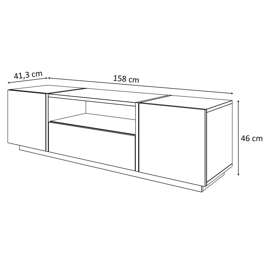 TV-Schrank ONYX Hochglanz 158 cm