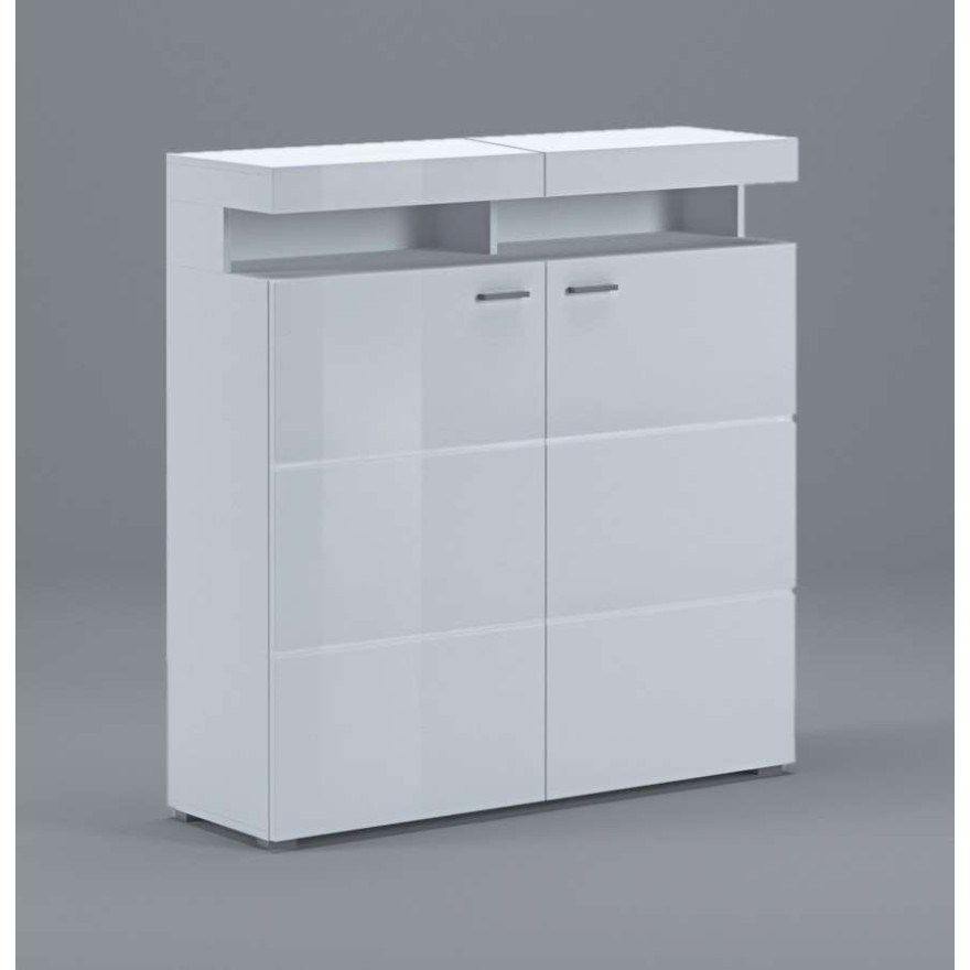 Kommode VANCOUVER W9.832 weiß Hochglanz mit LED