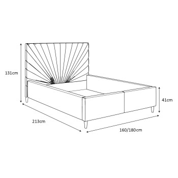 Kontinentales Bett SOLL mit Behälter
