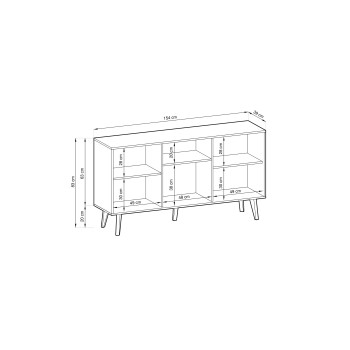Dreitürige Kommode CONE K154