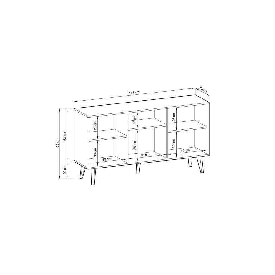 Dreitürige Kommode CONE K154