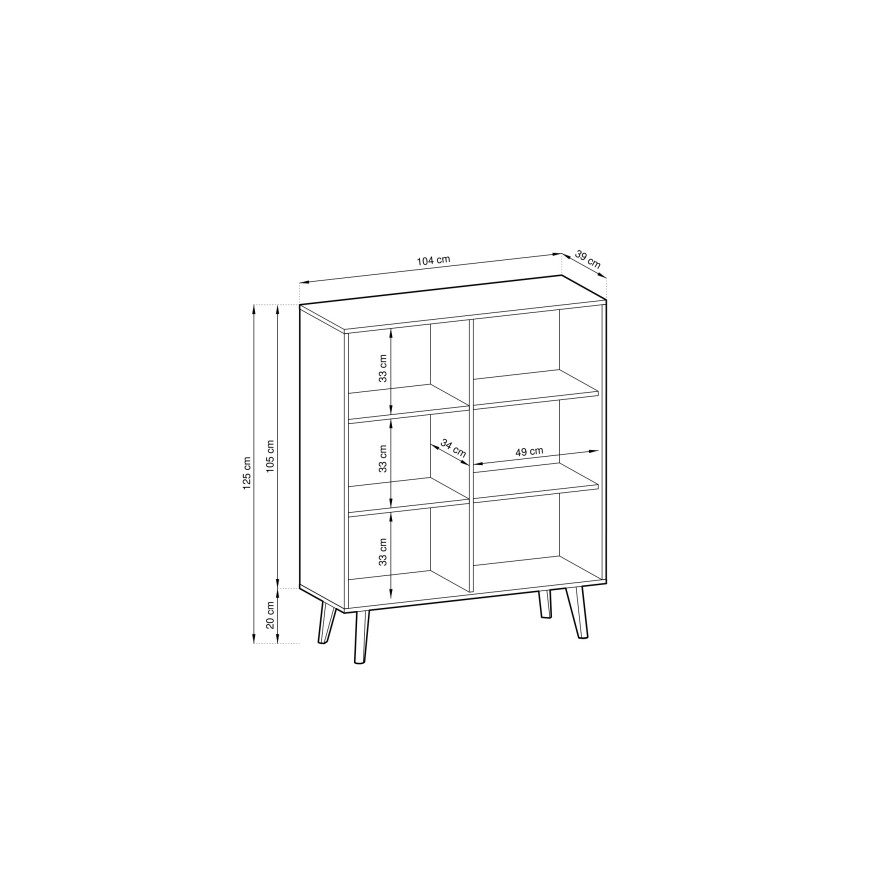 Zweitüriger Hochschrank CONE KD104