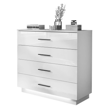 Kommode LINA mit Schubladen und  schwarzen Griffen