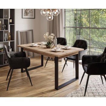 Möbelset ART - T-Klapptisch 150-198 und 4 Stühle