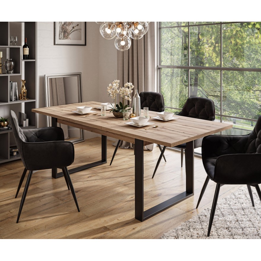 Möbelset ART - T-Klapptisch 150-198 und 4 Stühle