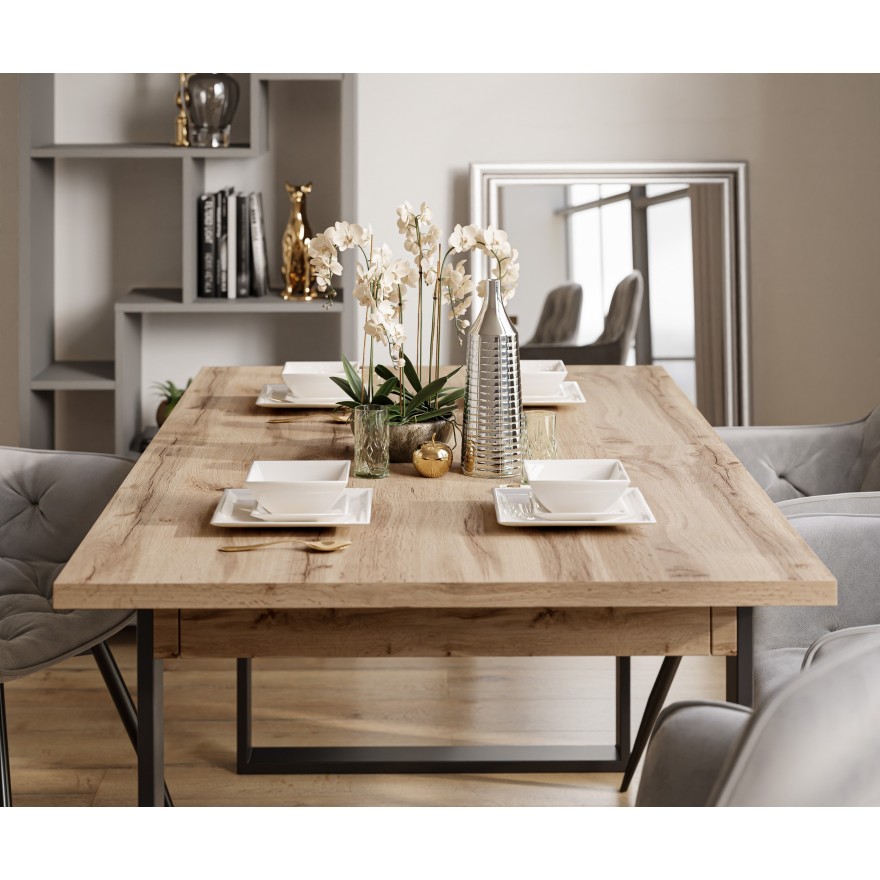 Möbelset ART - T-Klapptisch 150-198 und 4 Stühle