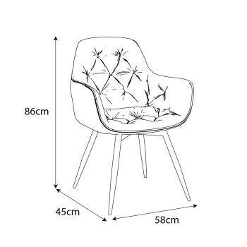 Möbelset ART - T-Klapptisch 150-198 und 4 Stühle