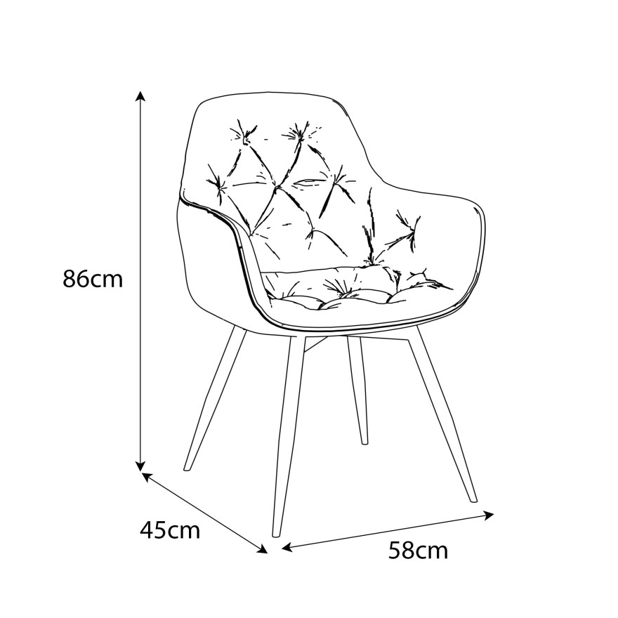 Möbelset ART - T-Klapptisch 150-198 und 4 Stühle