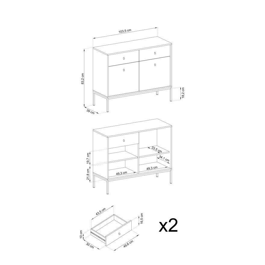 DON BEIGE Kommode MKSZ104 beige
