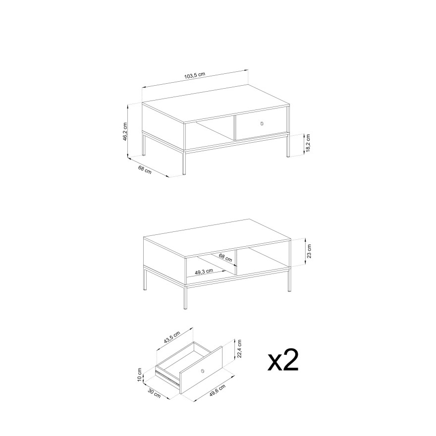 DON BEIGE ML104 beige Couchtisch
