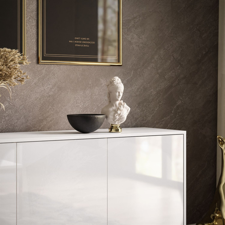 SANAYI hängende Wandkommode glänzend weiß