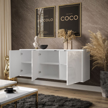 SANAYI hängende Wandkommode glänzend weiß