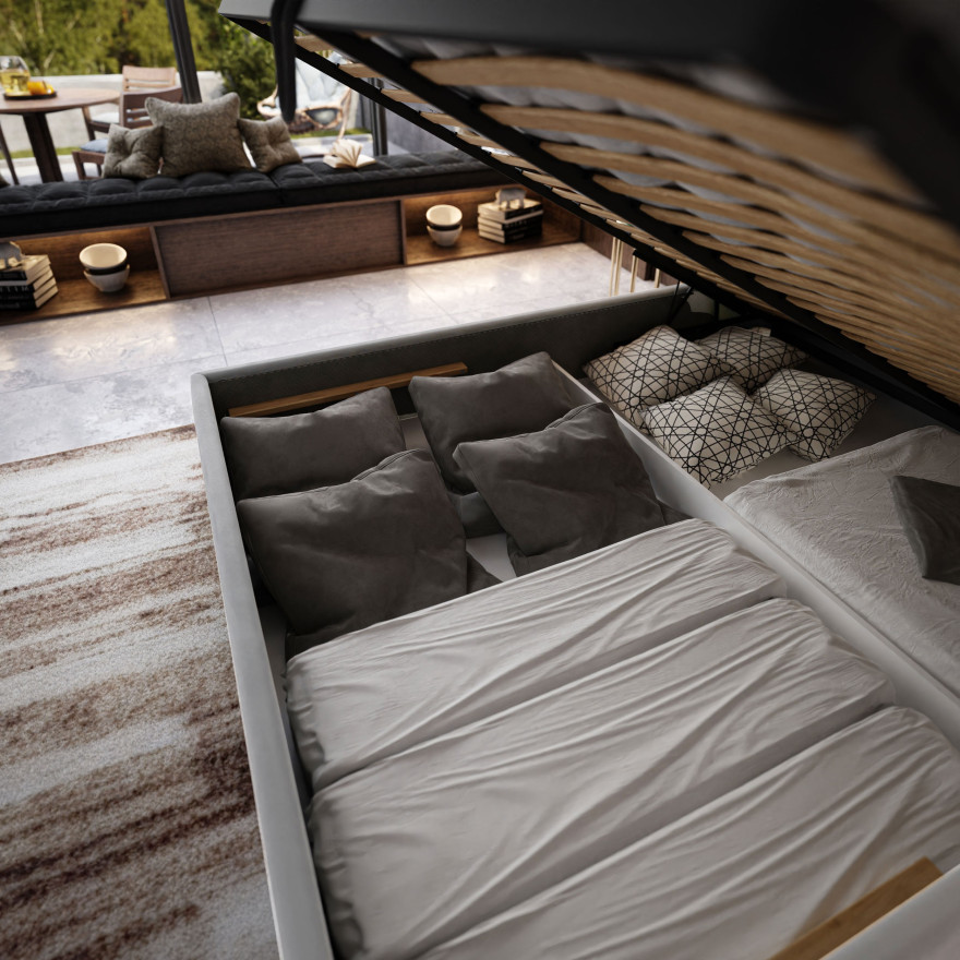 Łóżko tapicerowane AZURRO 140/160/180 z pojemnikiem