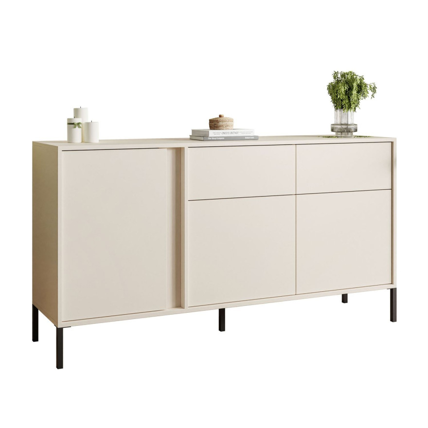 DELLE beige 153 cm Kommode mit Schubladen