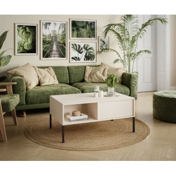 Komoda wysoka DELLE beżowa 103 cm