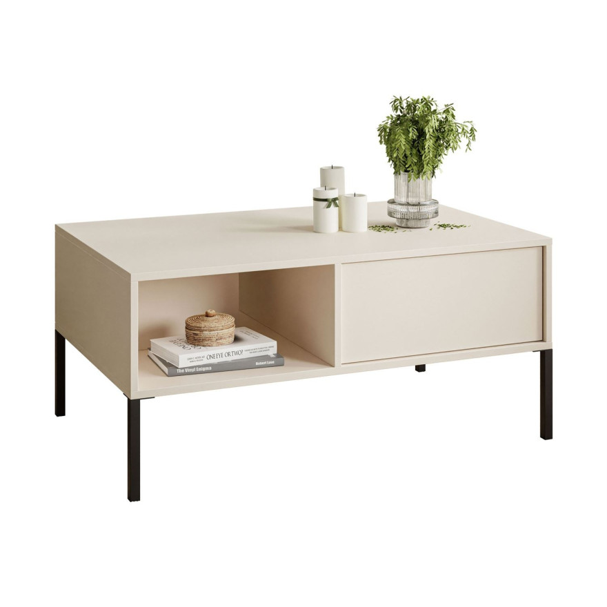 Komoda wysoka DELLE beżowa 103 cm